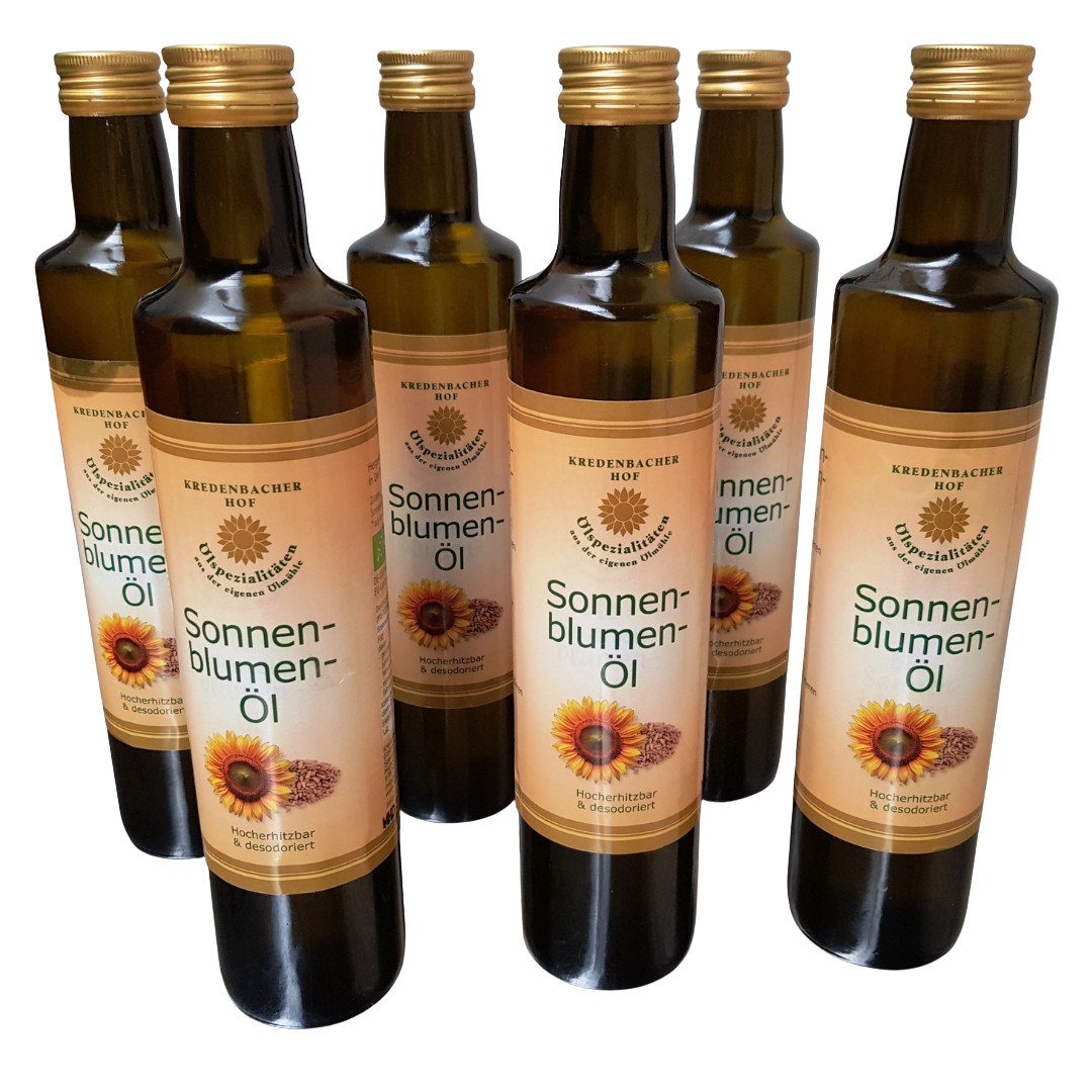 Sonnenblumenl Bio Desodoriert 6x 0,5l Kredenbacher Hof Sonnenblumenl Bio Desodoriert 6x 0,5l Kredenbacher Hof