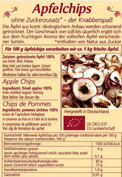 Probierpaket Bio Apfelchips für Kitas: 2x 60g, 2x 120g , 1x 450g