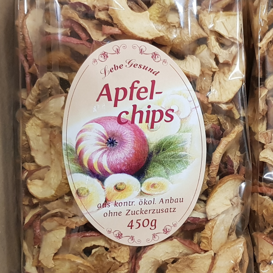Etikett 450g Apfelchips