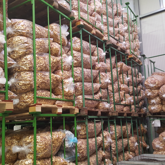 Apfelchips Lager große Säcke