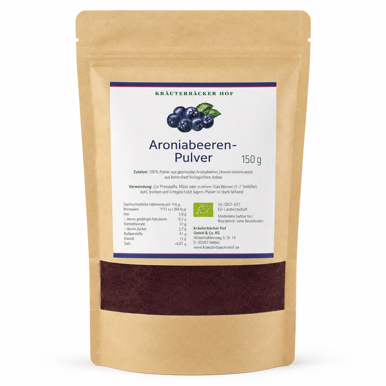 Bio Aroniabeeren Pulver (6 / 12x 150g)