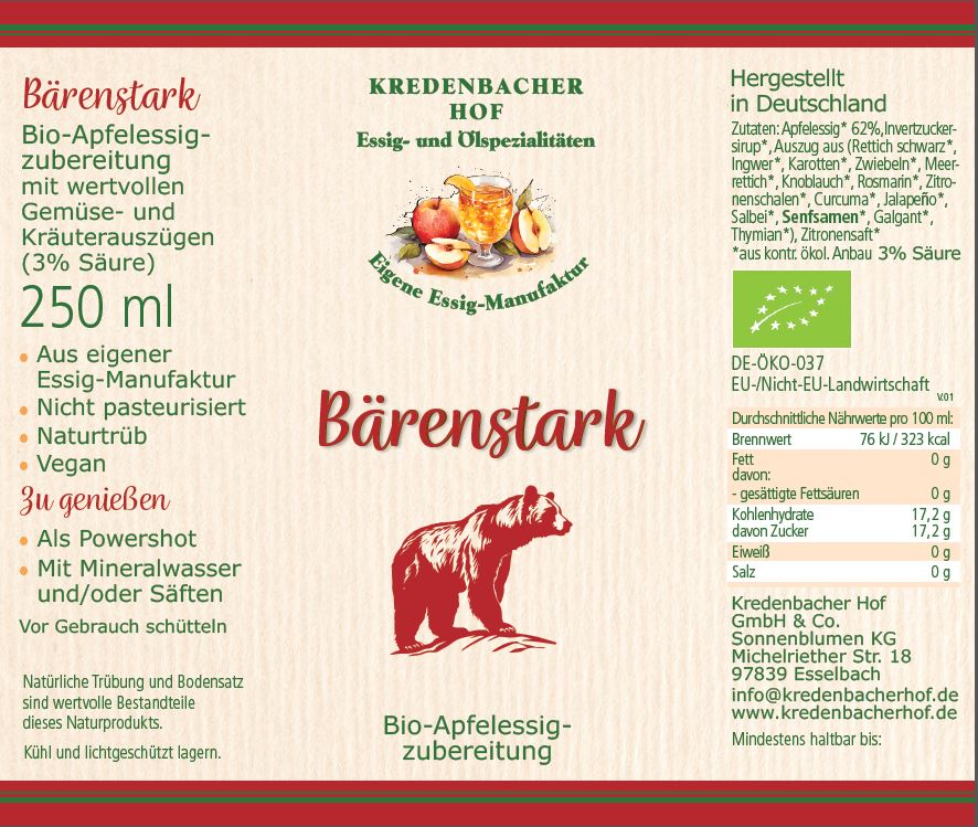 Bärenstark Trinkessig - der Immunbooster