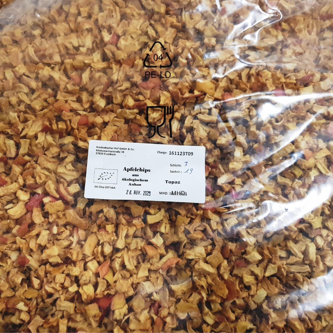 Bio Apfelwürfel getrocknet