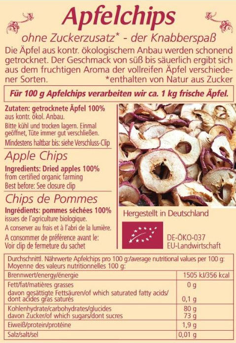 apfelschnitze aufbewahren Bio Apfelchips kg-Ware ab 18,49 €/kg – Kredenbacher Hof