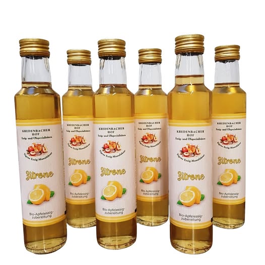 Zitronen Trinkessig bio 6x 0,25l Flasche